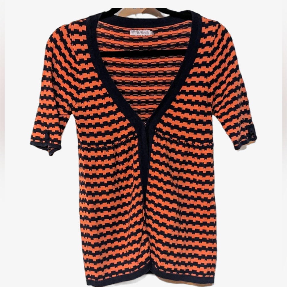 Bershka Orange & Navy Tee Knit Over Wear Thing Size not listed but assumed Sor4